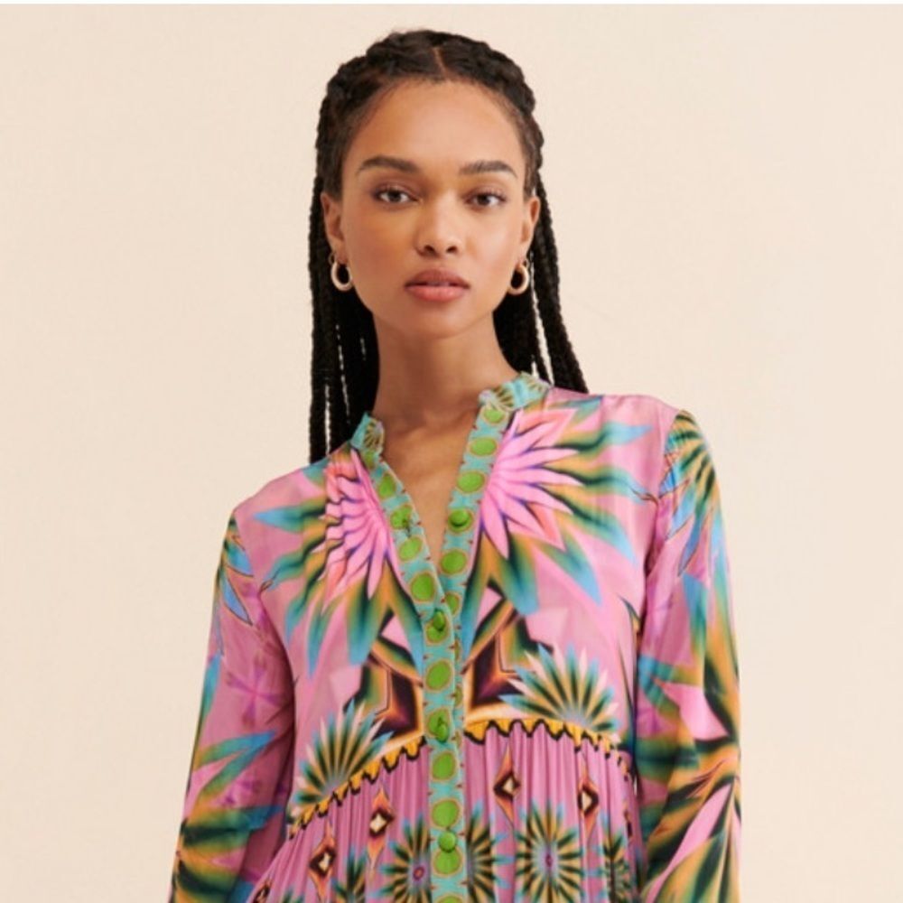 Siddhartha Bansal Mixed Print Button Front Maxi D… - image 9